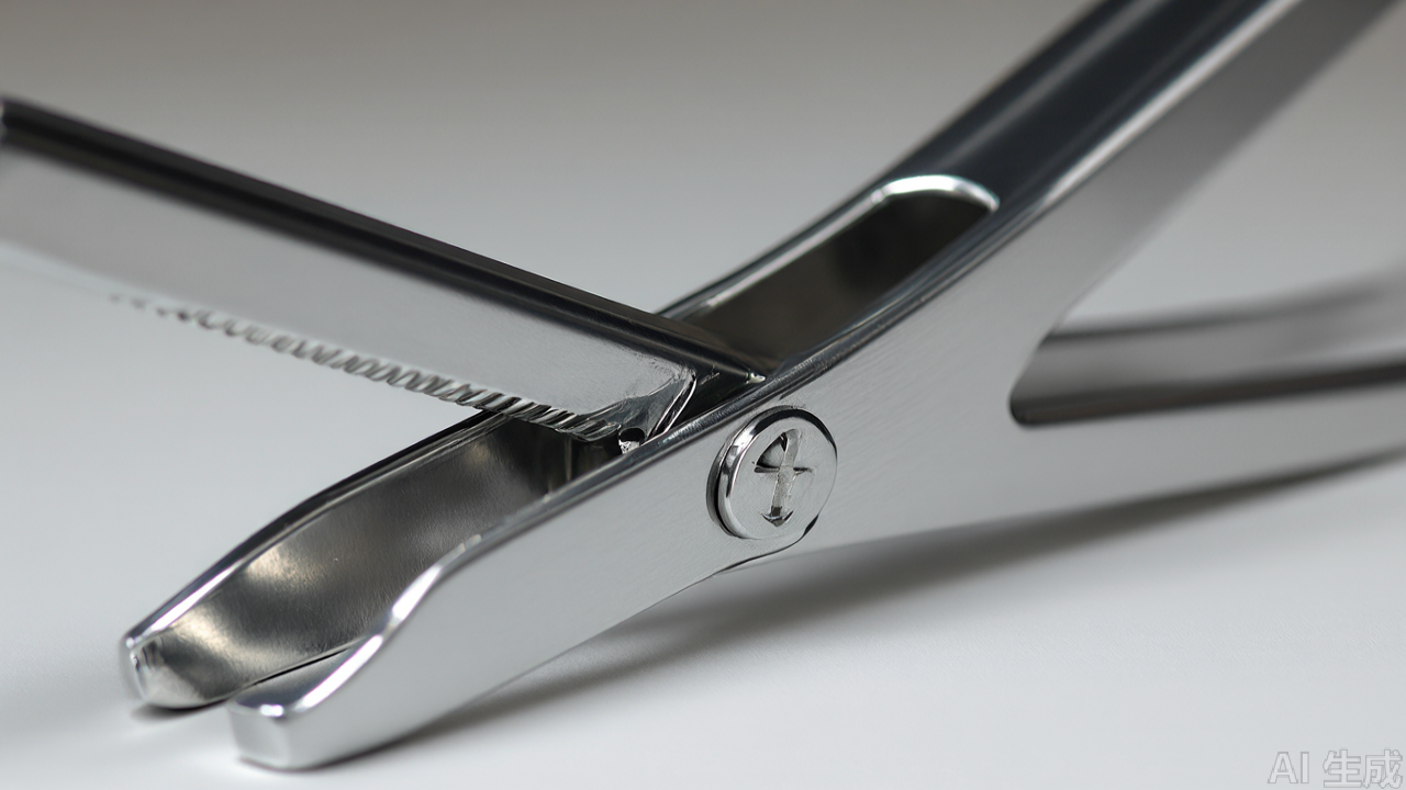 Close-up of clamp jaw and spring assembly showing plating and jaw mouth finish Close-up of clamp jaw and spring assembly showing plating and jaw mouth finish