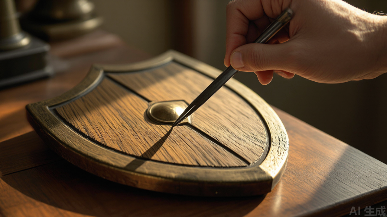Needle plate hole inspection with a new needle on a workbench
